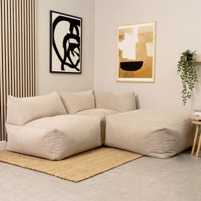 Tetra modulares Ecksofa aus Kord