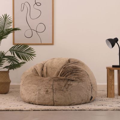 Ottowa klassischer Kunstfell-Sitzsack, Braun