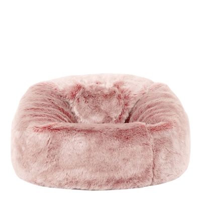 rose dust pink fur bean bag