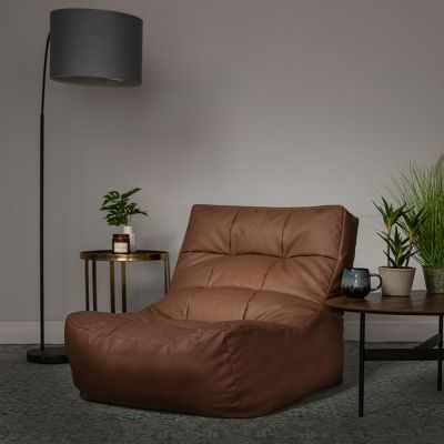 Sitzsack Lorenzo mit Rückenlehne aus Kunstleder