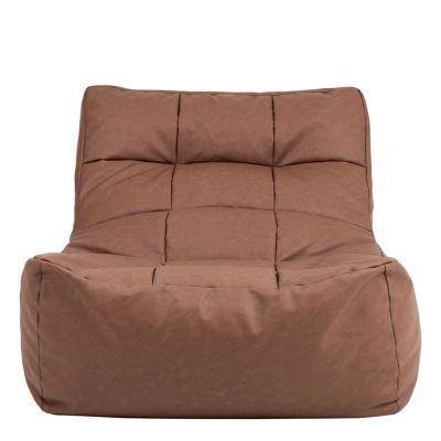 icon® Lorenzo Faux Leather Lounger Bean Bag, Brown