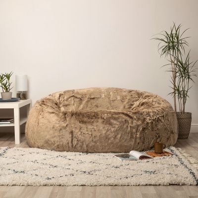 Cloud Bodensofa aus Kunstfell, Braun
