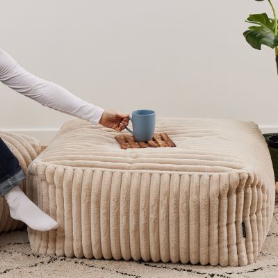 Modularer Stück-Sitzsack Tetra Gerippte Kunstfell von icon®